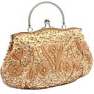 Gold clutches Bags