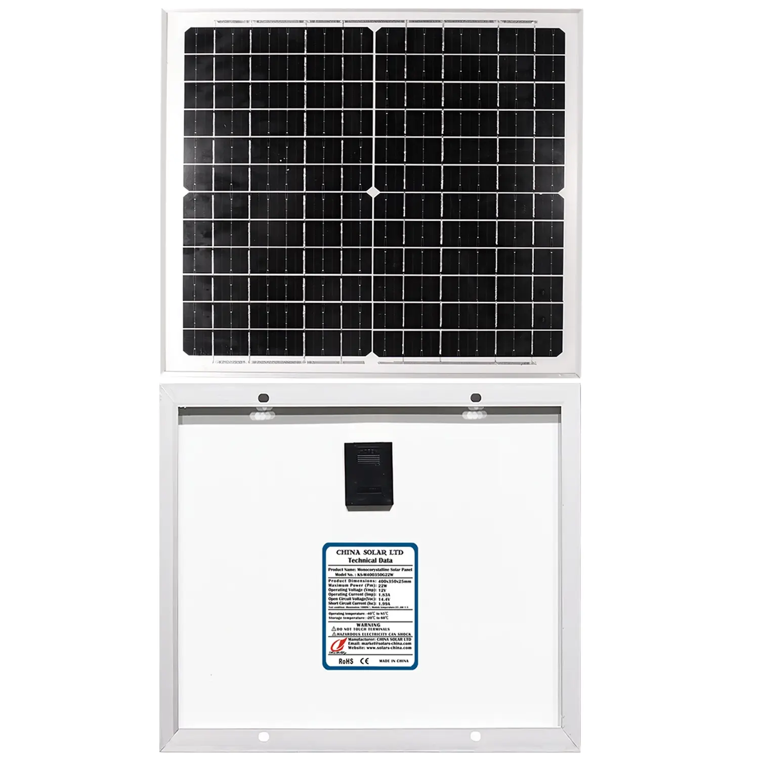 Photovoltaik Solarpanel 22W